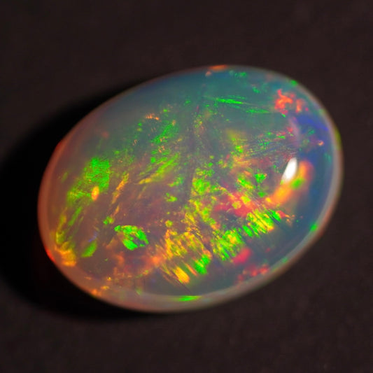 3.02 carat gorgeous rainbow flashes, Ethiopian Welo Opal - Éclaire Opal